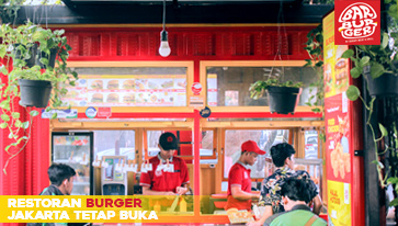 Restoran burger jakarta tetap buka