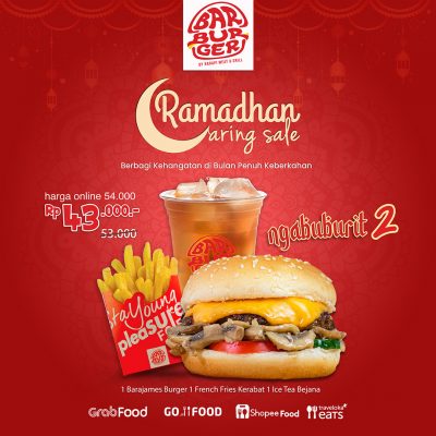 Promo Ramadhan Barburger by Barapi paket ngabuburit 2 menu buka bersama enak murah burger jakarta